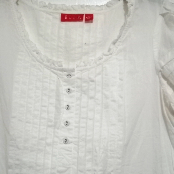24  Elle white blouse Small - Picture 2 of 6